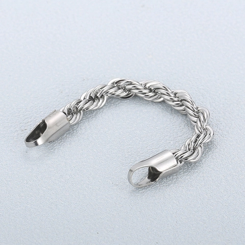 Pulsera De Cadena De Cuerda De Acero Inoxidable Accesorio Para Hacer Joyas DIY Eslabón Retorcido Con Cierre De Langosta
