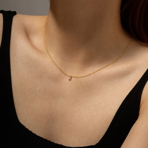Rectangle Emerald Cut Zircon Pendant Necklace 925 Sterling Silver 18K Gold Plated Minimalist Dainty Jewelry For Women
