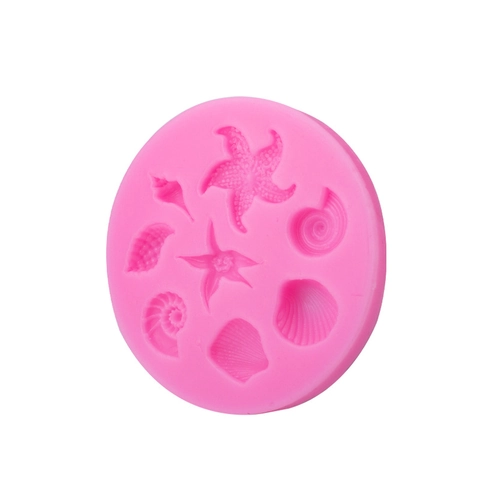 Oceaan Thema Siliconen Mal Zeester Schelp Vorm Voor Fondant Taart Decoratie DIY Bakken Knutselen Klei