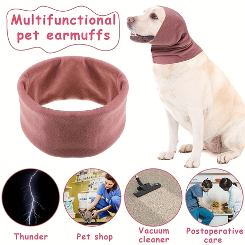 Dog Earmuffs For Noise Reduction Anxiety Relief Snood Warm Elastic Cationic Spandex Wrap For Grooming Bathing