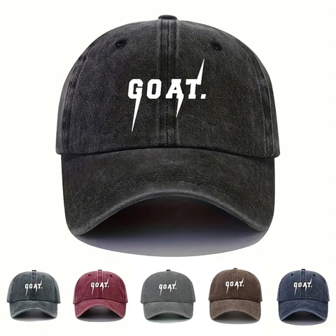 Cappello Da Baseball In Cotone Lavato Stampa Lettere GOAT Vintage Protezione Solare Cappello Sportivo All'aperto Per Uomini E Donne