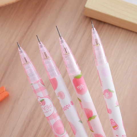 Mechanical Pencil Cartoon Student No Sharpening HB Plastic Lead Stationery 0.5mm Drafting Writing Office Supply