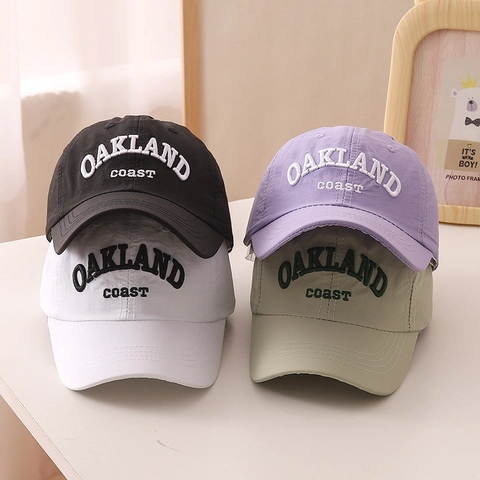 Casquette De Baseball Enfant Coton Protection Solaire Respirante Ajustable Broderie Lettres Chapeau Garçons Filles