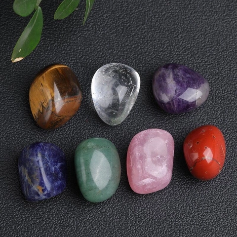 Natürliche Kristall Trommelsteine Polierte Bunte Edelsteine Für Reiki Heilung Meditation Haus Dekorative Ornamente