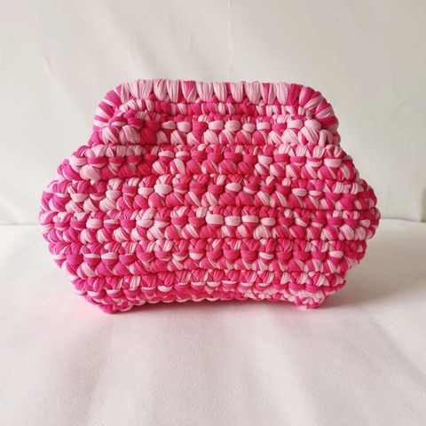 Handmade Crochet Cloud Clutch Bag Polyester Fabric Yarn Woven Shell Pouch Women Daily Casual Soft Multi Color Novelty