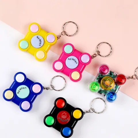 Mini Console Per Giochi Di Memoria Portachiavi Con Suono E Luce Giocattolo Elettronico Allenamento Cerebrale Antistress Per Bambini