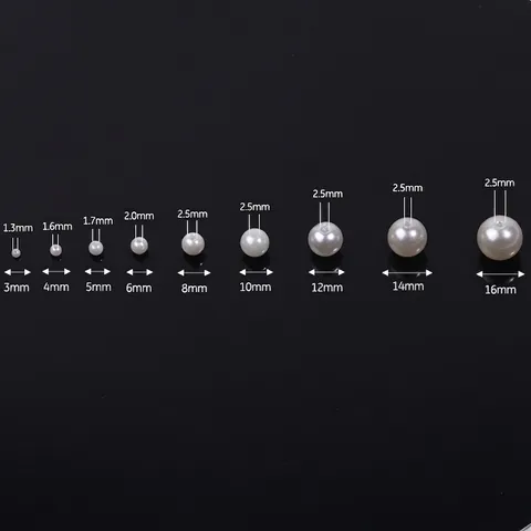 ABS Faux Artificial Pearl Beads Round Loose Spacer Beads For Jewelry Making Craft Clothing Decor