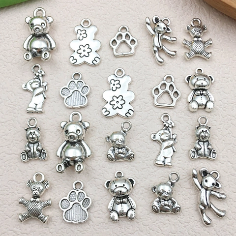 Pendenti Zampa Di Orso Ciondoli In Lega Argento Antico Per Creazione Di Gioielli Fai Da Te Collana Bracciale Accessori Tema Animale Stile Retrò