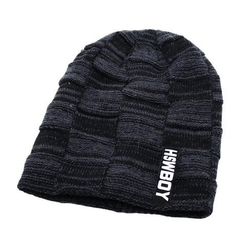 Berretto In Maglia Misto Cotone Trama A Scacchi Con Risvolto Inverno Caldo Cappello Casual Plaid Per Uomo Donna