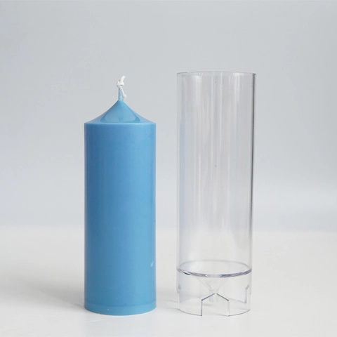 Candle Mold Plastic Column Shape Church Pointed Top DIY Aromatherapy Candle Making Tool Craft Supplies
