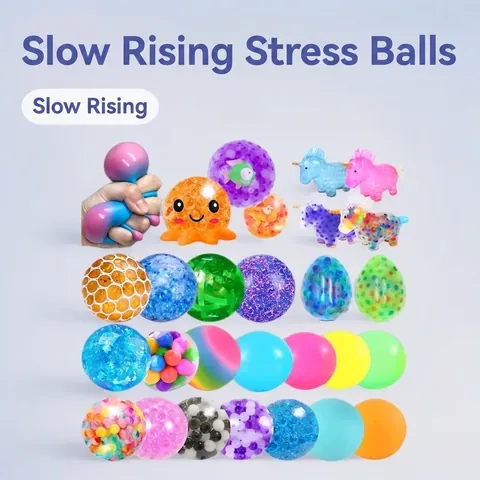 Stress Relief Squeeze Toy Ball Soft TPR Sensory Squishy Slow Rebound Anti Stress For Kids Adults Novelty Gift