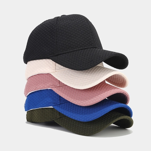 Wafelrooster Honkbalpet Polyester Ademend Zonbescherming Verstelbaar Vintage Stijl Hoed Voor Dames En Heren