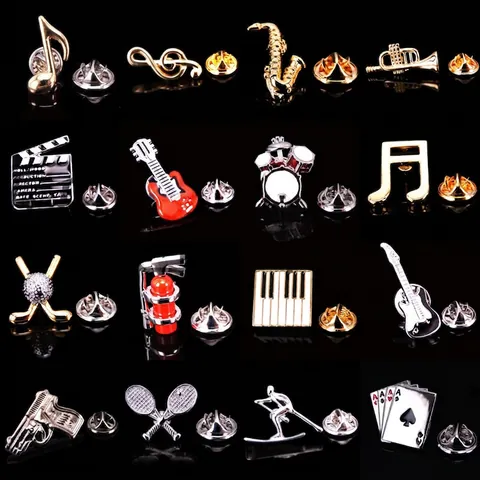 Broche De Esmalte Aleación Novedad Forma Instrumento Musical Deporte Insignia Para Mochila Sombrero Traje Joyería