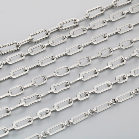 Collar Y Pulsera De Cadena De Clip De Acero Inoxidable Joyas De Moda Minimalistas Con Eslabones Geométricos Para Hombres Y Mujeres