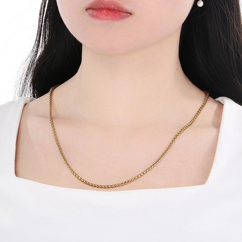 Stainless Steel Necklace Chain For Men Women Twist Snake Box Basket Link Chains Jewelry Simple Versatile Fashion Accessory