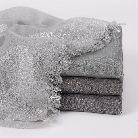 Damen Viskose Metallik Quasten Schal Schimmer Glitter Langer Schal Winter Warmer Wickelschal Modeaccessoires