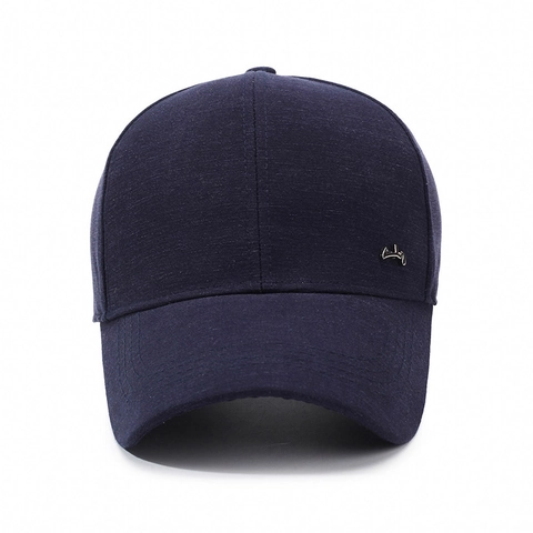 Honkbalpet Heren Polyester Katoen Gebogen Rand Metalen Logo Verstelbaar Buiten Zonbescherming Mode Vrijetijd Sport Hoed