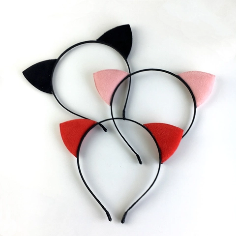 Diadema Con Orejas De Gato De Peluche Lindo Aro De Pelo Animal Para Disfraz De Criada Fiesta Actuación Accesorios Para El Cabello