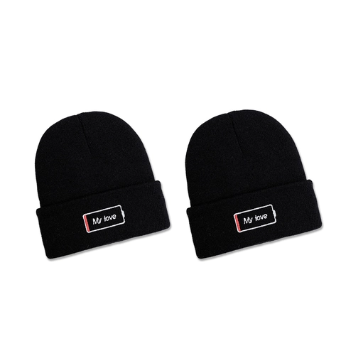 Berretto Beanie Ricamo My Love Acrilico Cappello A Maglia Caldo Invernale Per Uomini E Donne