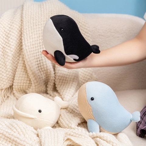 Cute Ocean Whale Plush Toy Soft Stuffed Animal Orca Beluga Humpback Whale Doll Gift For Children Baby