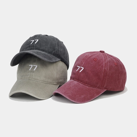 Gewaschene Baumwolle Baseballkappe Mit 77 Digitalen Stickereien Distressed Retro Stil Unisex Verstellbare Outdoor Hut