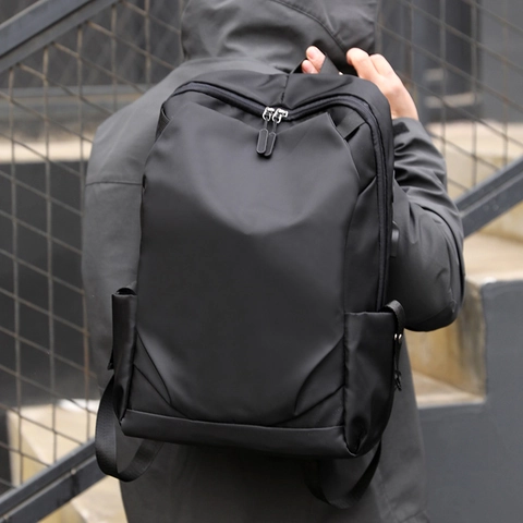 Business Laptop Backpack Waterproof Nylon With USB Charging Port For Travel School Men Lightweight Casual Large Capacity