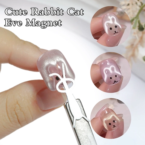 Nagelkunst Magneet Tool Kattenoog Magnetische Staaf Konijn Hartvorm Roestvrij Staal Manicure Ontwerp Accessoires