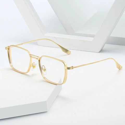 Retro Square Metal Frame Glasses Anti Blue Light Full Rim Optical Eyewear Men Women Japanese Style Reading Spectacles
