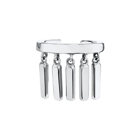 Boucles d'Oreilles Bagues d'Oreille Géométriques Minimalistes en Cuivre pour Femmes Style Punk Franges Métalliques Bijoux
