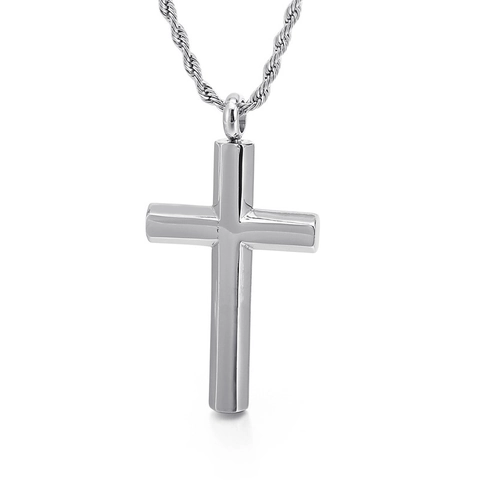 Kruis Hanger Ketting Voor Mannen Vintage Industriële Stijl 316L Roestvrij Staal Met Touwketting Religieuze Sieraden