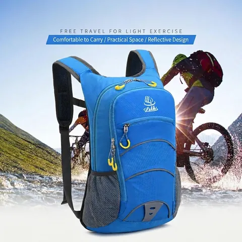 Mochila De Senderismo Al Aire Libre Nylon Ligero Impermeable Transpirable Ciclismo Viaje Equipo Reflectante