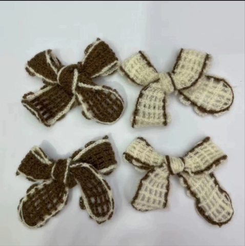 Fiocchi In Maglia Fatti A Mano Ciondoli In Tessuto Filato All Uncinetto Per Creazione Di Gioielli Fai Da Te Decorazione Vestiti Accessori Capelli