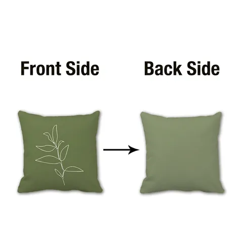 Quadratischer Kissenbezug Weicher Plüsch Grün Abstrakt Floral Kissenhülle Modern Minimalistisch Für Sofa Home Decor