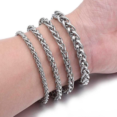 Men Stainless Steel Bracelet Punk Dragon Bone Box Chain Double Layer Jewelry Hip Hop Heavy Industrial Style Accessory