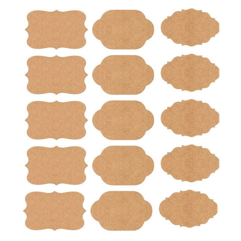 Etiquetas De Papel Kraft Blancas Autoadhesivas Pegatinas Para Escribir Marco Irregular Vintage Para Regalos Manualidades Scrapbooking