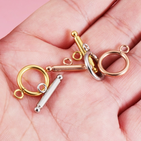 Cierre De Barra T Acero Inoxidable 304 Conector OT Para Fabricación De Joyas Collares Pulseras Suministros Artesanales Pulidos