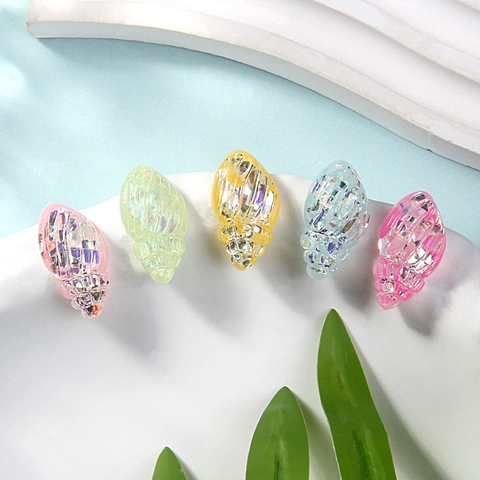DIY Conch Schelp Hars Cabochons Holografische Glitter Marine Thema Scrapbooking Slijm Vuller Telefoonhoesje Accessoires