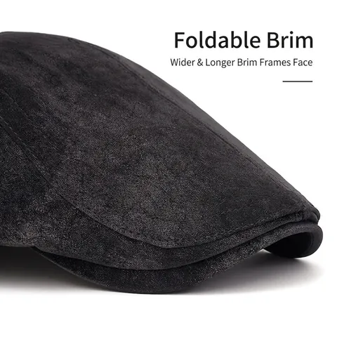 Mens Flat Cap Newsboy Hat British Retro Style Adjustable Warm Autumn Winter Cotton Polyester Blend Outdoor Fashion