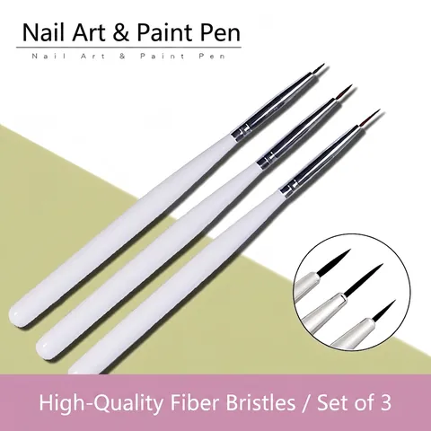 Pennelli Liner Per Nail Art Penne Da Disegno Professionali Con Setole In Fibra Sintetica Per Decorazione Manicure