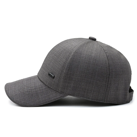 Men Business Casual Baseball Cap Suit Fabric Texture Adjustable Sunshade Peaked Hat For Outdoor Leisure Sports Sun Protection