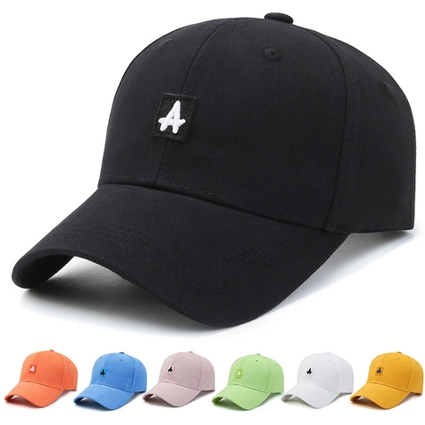 Casual Cotton Baseball Cap Women Sun Protection Adjustable Letter A Embroidery Fashion Outdoor Sport Duck Tongue Hat