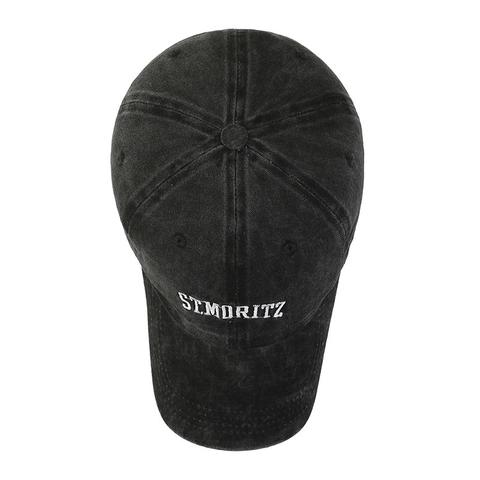 Vintage Baseballkappe Aus Gewaschener Baumwolle Mit ST MORITZ Stickerei Verstellbare Sonnenschutz Outdoor Hut Unisex