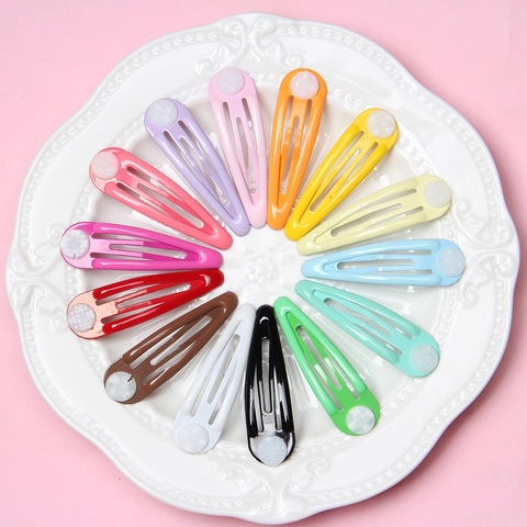 Pinces À Cheveux Colorées En Métal Goutte D'eau Forme De Vague Épingles Douces Accessoires De Coiffure Pour Filles Enfants