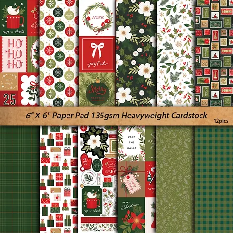 Papel De Fondo Retro De Navidad Para Scrapbooking Cartulina Material De Junk Journal Decoración DIY Festiva