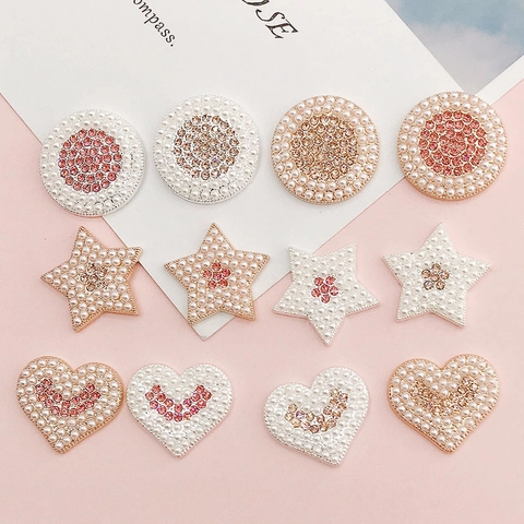Rhinestone Faux Künstliche Perle Legierung Charms Stern Herz Rund Dekorative Accessoires Für Schuhe Handyhülle DIY Handwerk