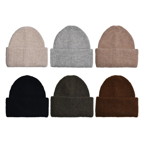 Unisex Winter Warm Acrylic Knit Beanie Hat Solid Color Ribbed Cuffed Outdoor Windproof Slouchy Skull Cap Skullies Accessories