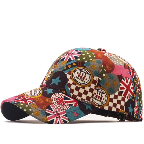 Cappello Da Baseball Bandiera Britannica Graffiti Cotone Regolabile Protezione Solare Stampa Londra Hip Hop Per Uomo Donna
