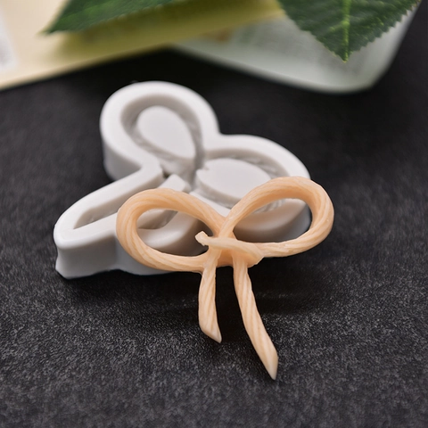 Schleife Silikonform 3D Bandtextur Für DIY Handgemachte Kuchen Mousse Schokolade Seife Kerze Harz Handwerk