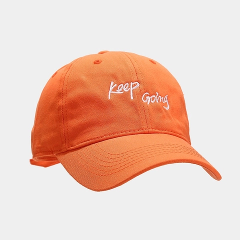 Keep Going Embroidered Baseball Cap Cotton Twill Adjustable Curved Brim Sun Protection Sport Casual Dad Hat For Men Women