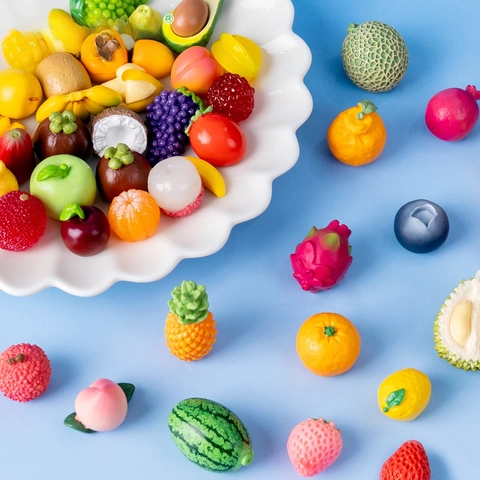 Mini Figura de Fruta de Resina Micropaisaje Accesorios Decorativos DIY Miniaturas